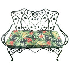 Salterini Style Garden Bench with Custom Cushion