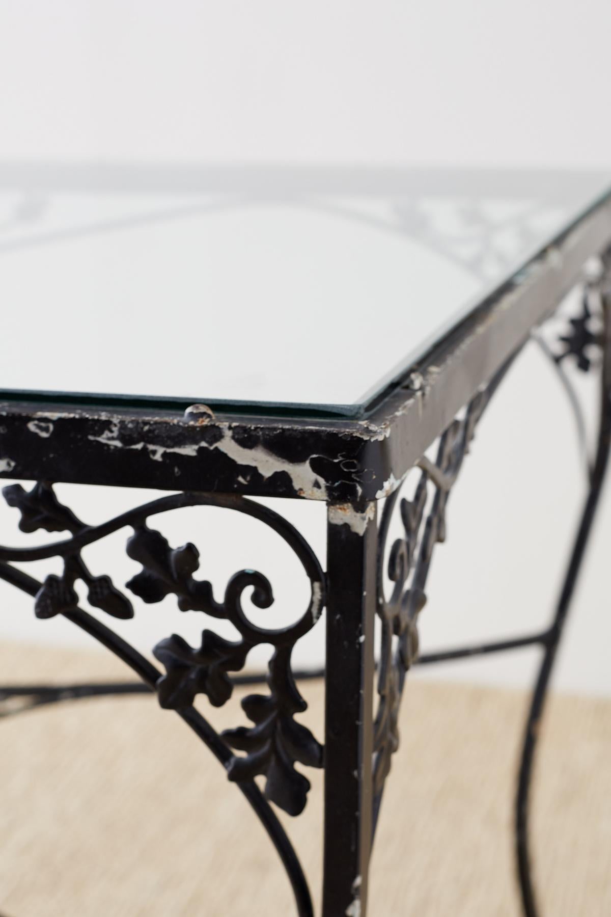 Salterini Style Wrought Iron Patio Garden Table 7