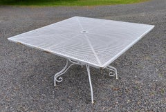 Salterini Table and 4 Benches Patio Set Garden Furniture Iron Outdoor
