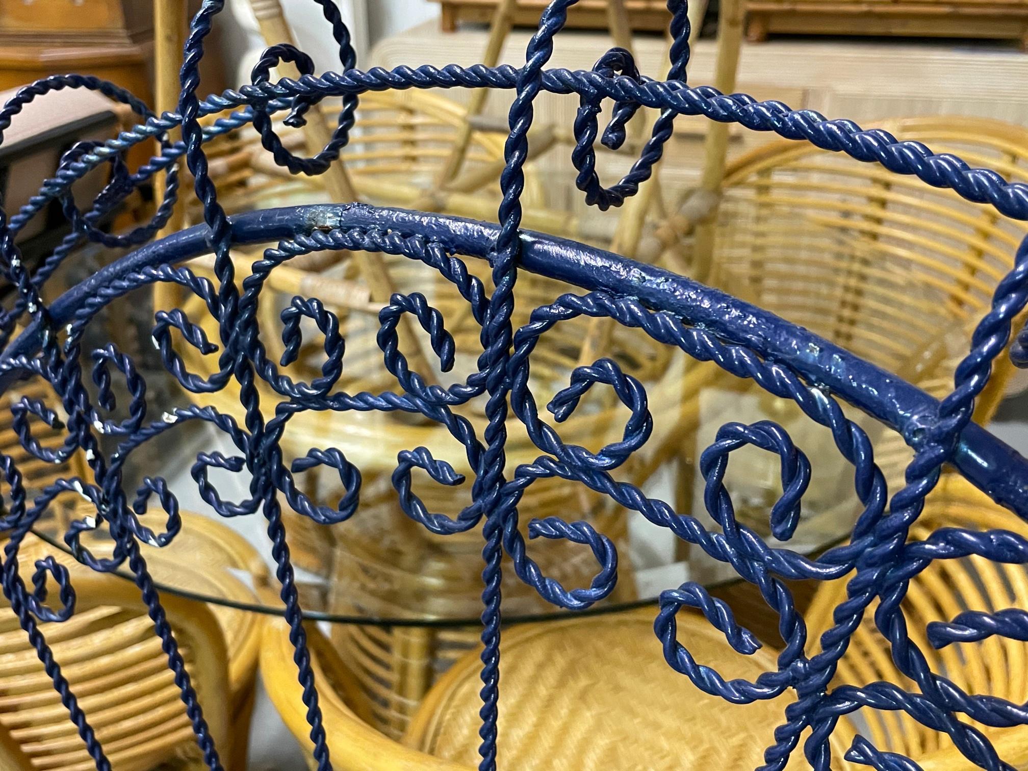 Salterini Twisted Wrought Iron Peacock Chairs 4
