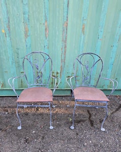 Salterini Wrought Iron Chairs A Pair