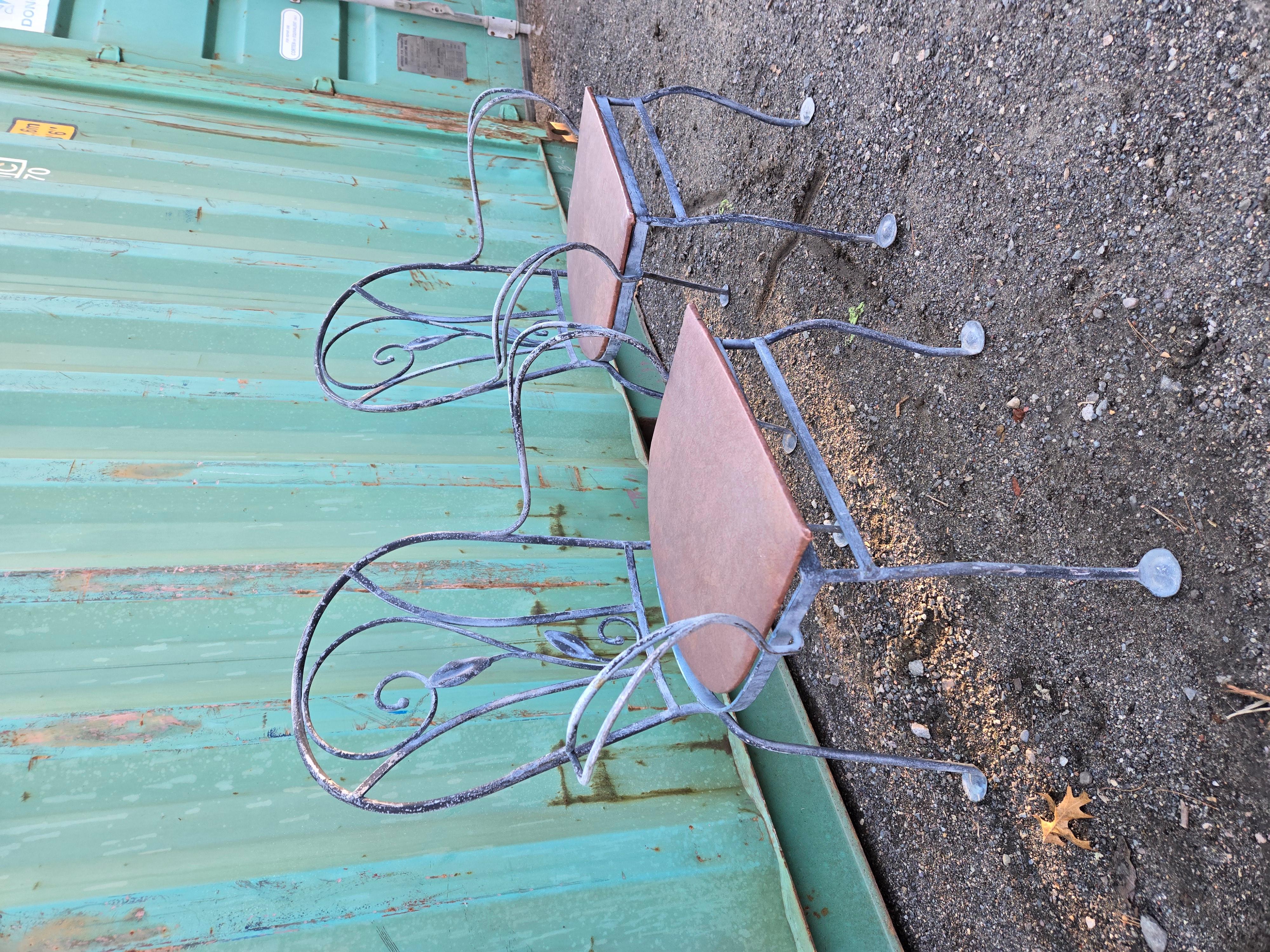 Paire de chaises en fer forgé Salterini en vente 1