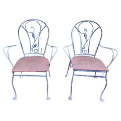 Paire de chaises en fer forgé Salterini