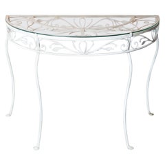 Mesa consola Salterini Demi Lune de hierro forjado