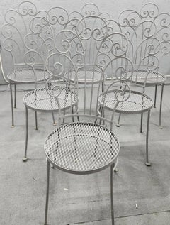 Salterini Wrought Iron Dining Seating Set of 6