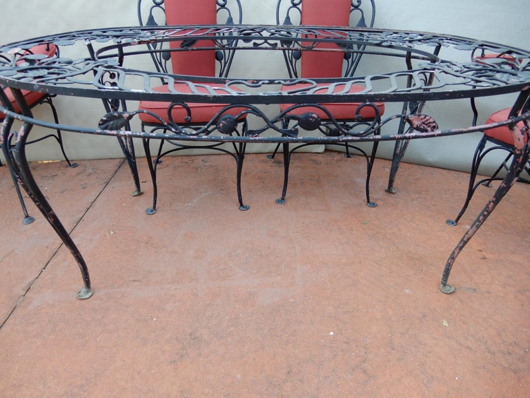 Salterini Wrought Iron Indoor Dining Set 7 Pieces For Sale At 1stdibs