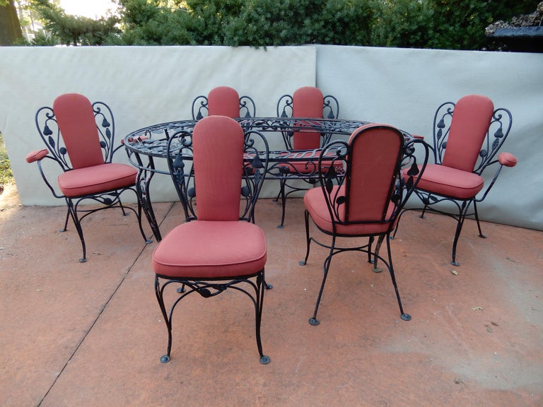 Salterini Wrought Iron Indoor Dining Set 7 Pieces For Sale ... (768 x 576 Pixel)