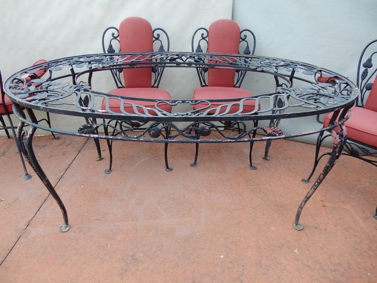 Salterini Wrought Iron Indoor Dining Set 7 Pieces For Sale ... (768 x 576 Pixel)