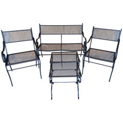 Conjunto de terraza Salterni de 5 piezas de hierro forjado