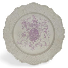 Saltglaze plate, from a service for King George III, English, circa 1760