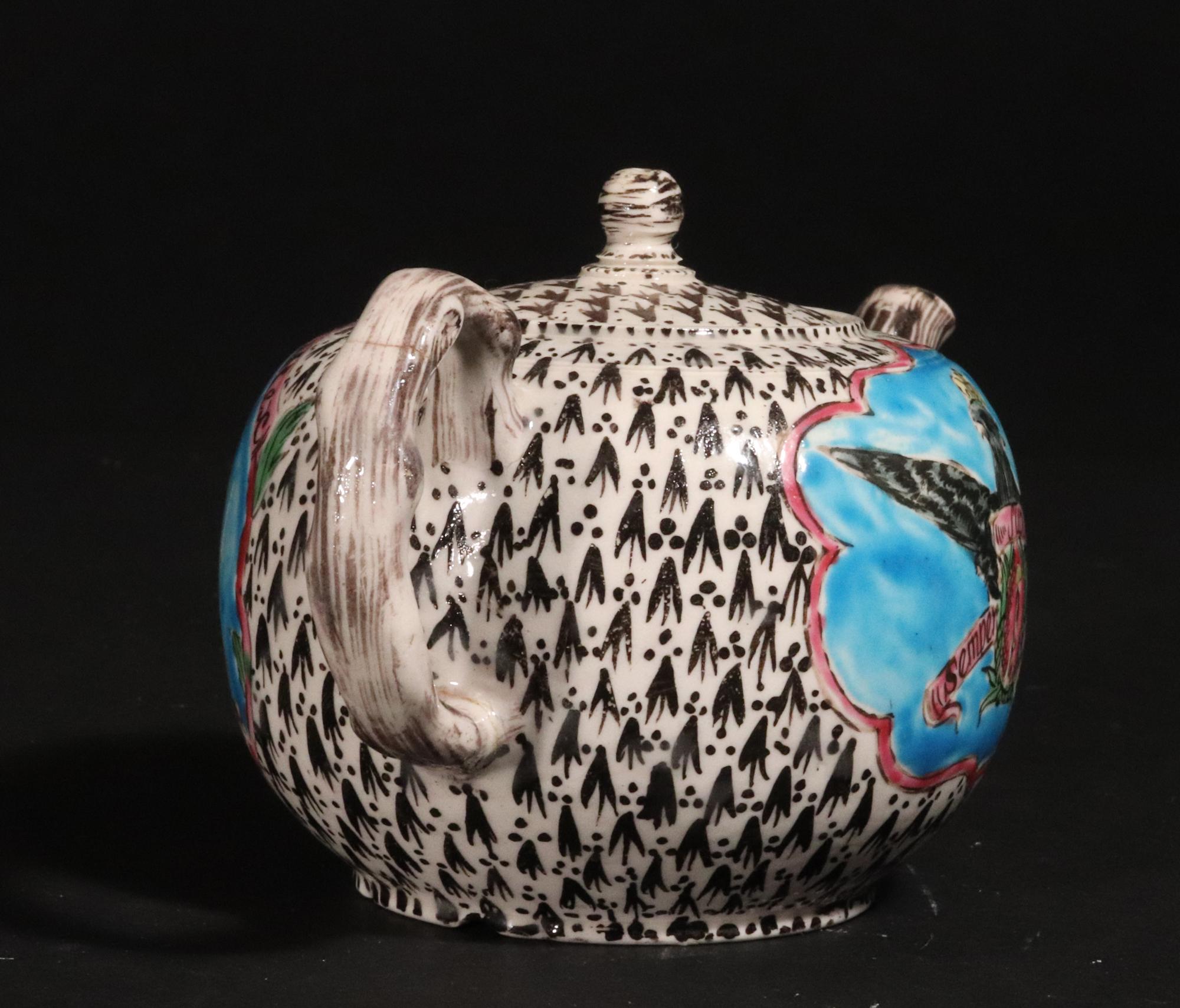 Tetera de esmalte salino con retrato de Federico el Grande de Prusia y el Prusiano en venta 1
