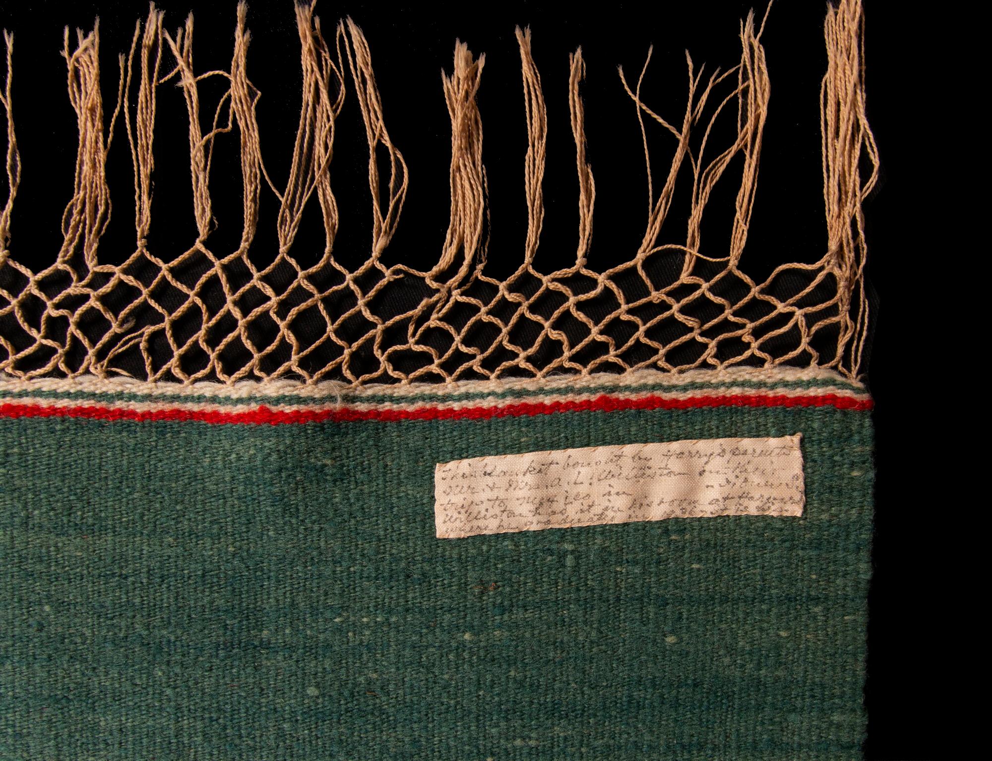 American Saltillo Serape, in the Form of the Mexican National Flag, ca 1885-1910