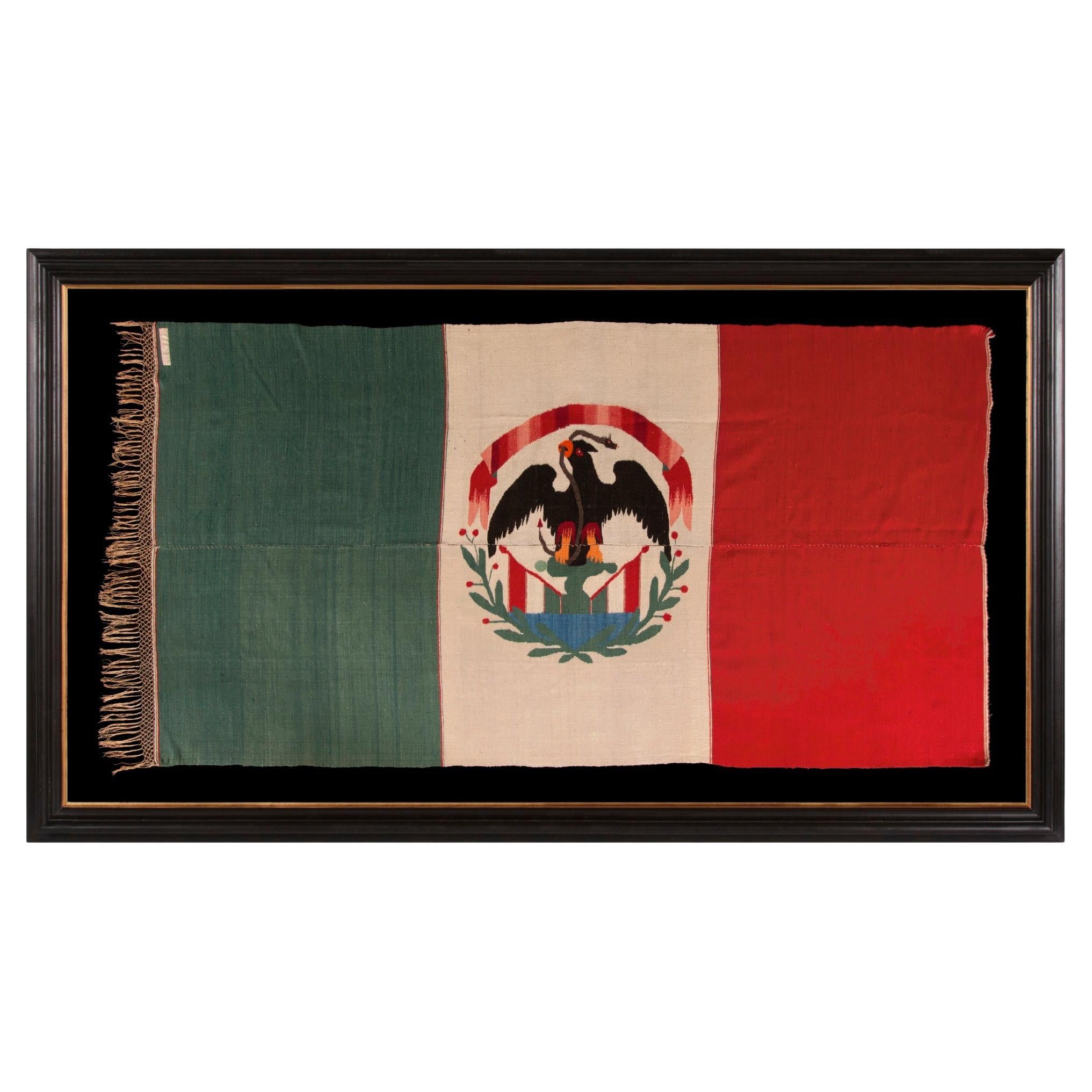 Saltillo Serape, in the Form of the Mexican National Flag, ca 1885-1910