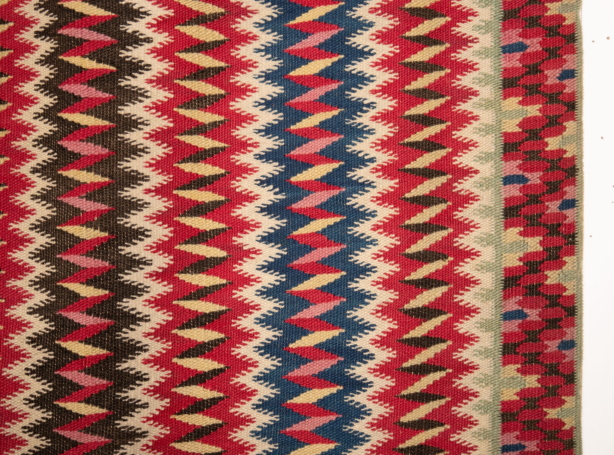 Hand-Woven Saltillo Serape Mexican Blanket, 19th Century For Sale