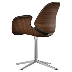 Salto and Sigsgaard Council Chair Walnut, Upholstery: Black For One Collection