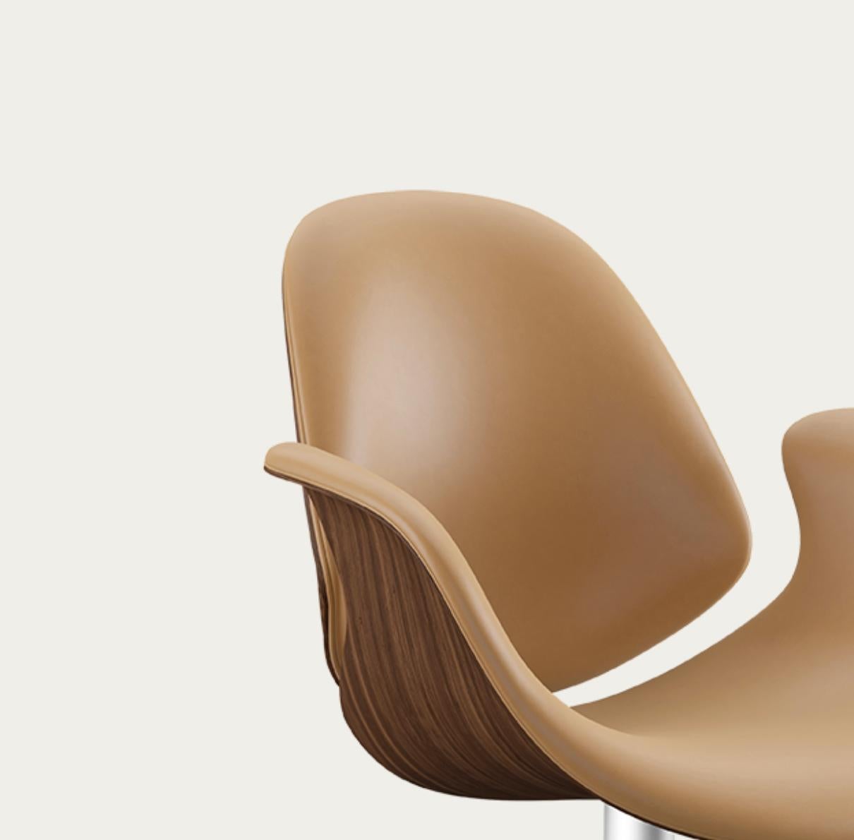Salto and Sigsgaard Council Chair Walnut, Upholstery: Sand For One Collection For Sale 3