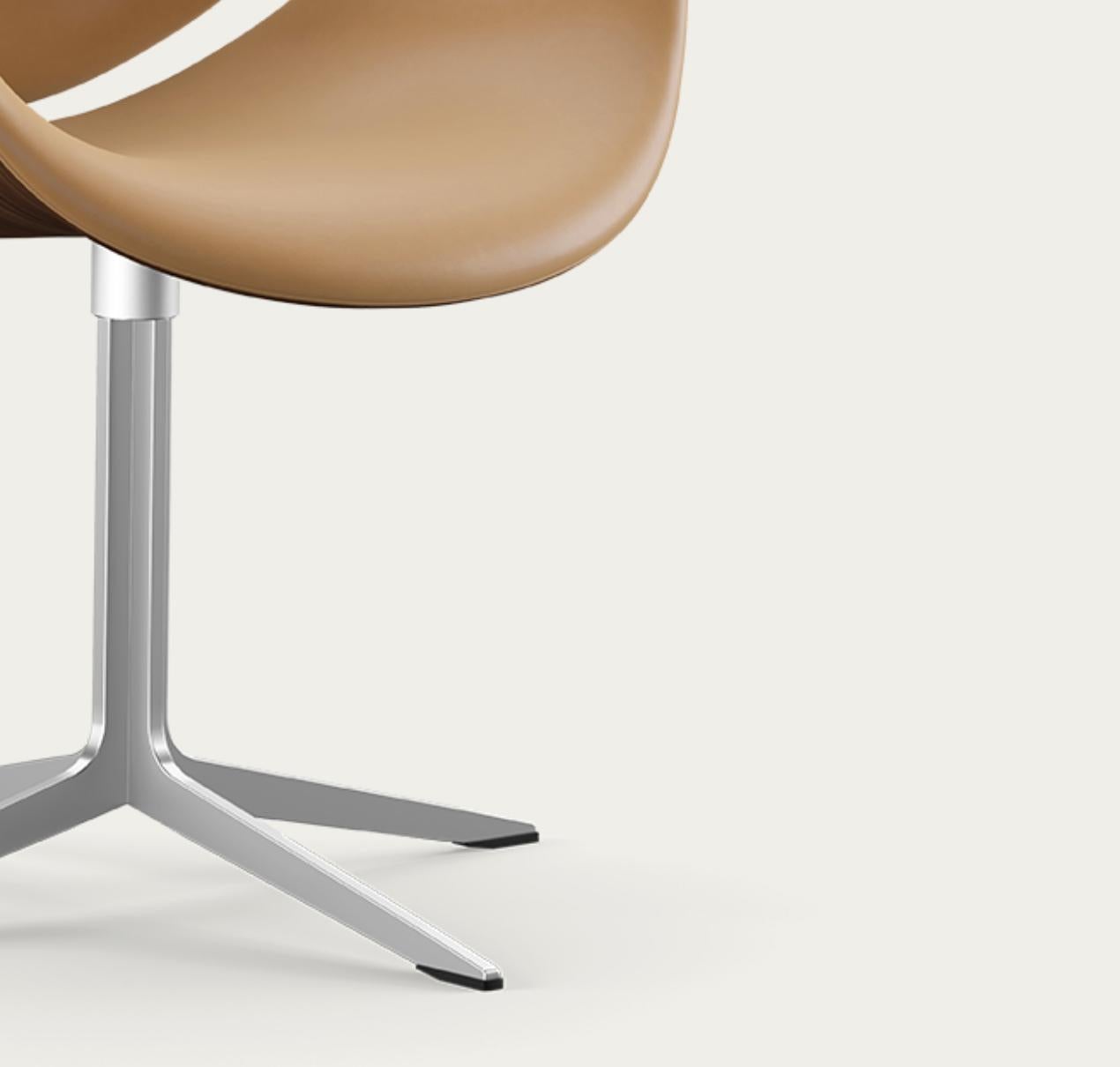 Salto and Sigsgaard Council Chair Walnut, Upholstery: Sand For One Collection For Sale 5