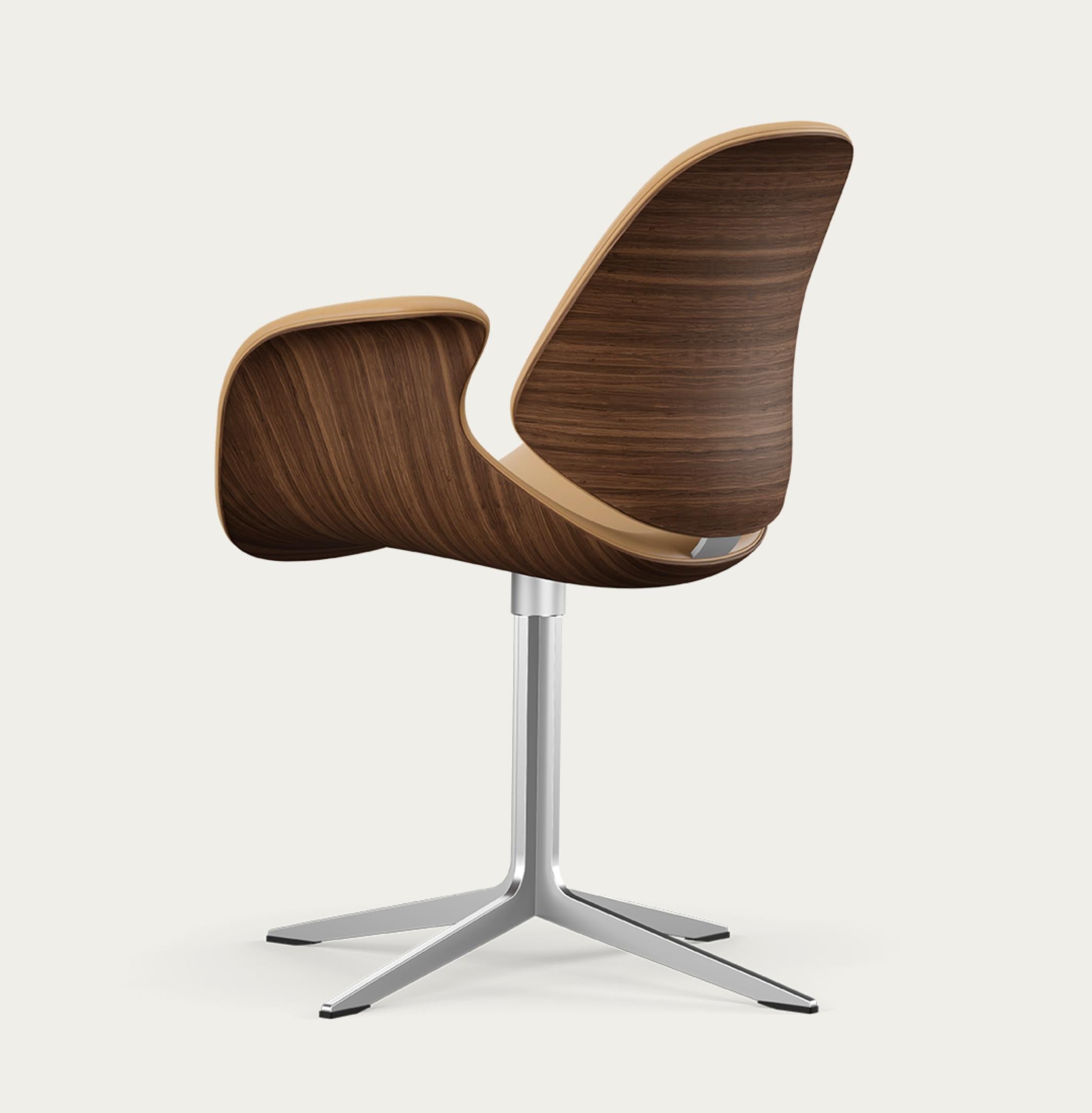 Mid-Century Modern Salto and Sigsgaard Council Chair Walnut, Upholstery: Sand For One Collection For Sale