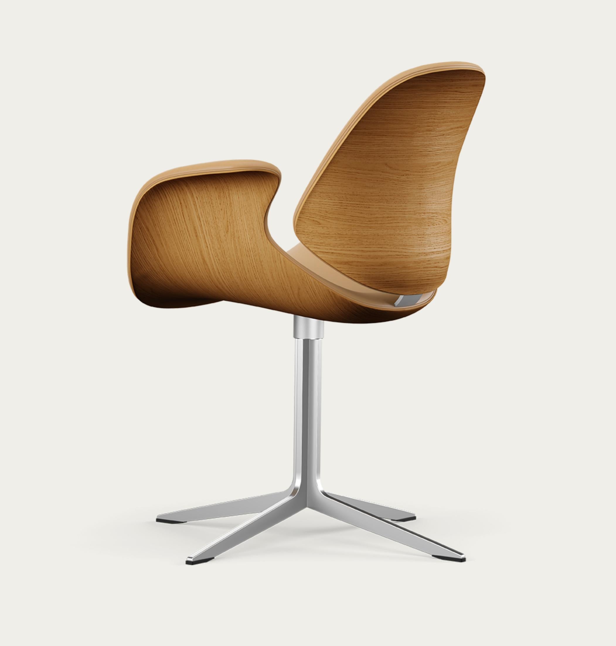 Mid-Century Modern Salto and Sigsgaard Council Chair Wood: Oak, Upholstery: Sand For One Collection For Sale