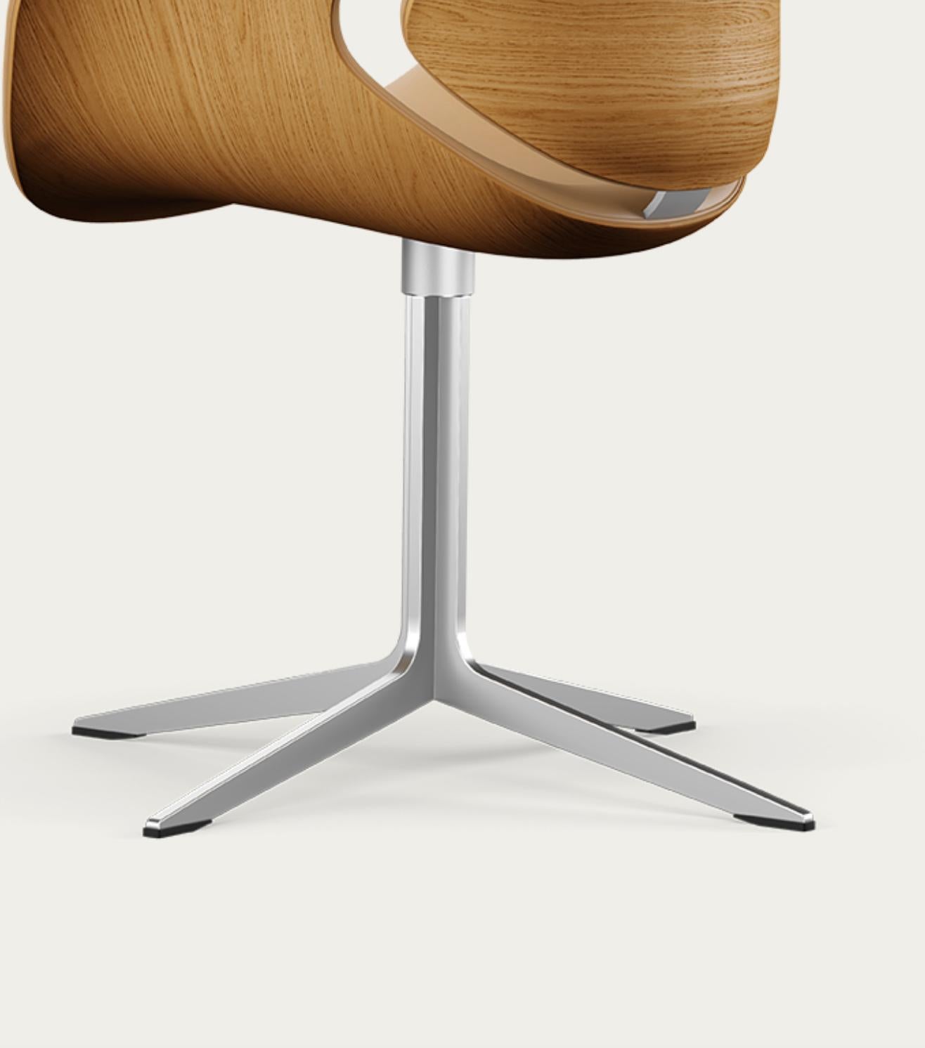 Metal Salto and Sigsgaard Council Chair Wood: Oak, Upholstery: Sand For One Collection For Sale