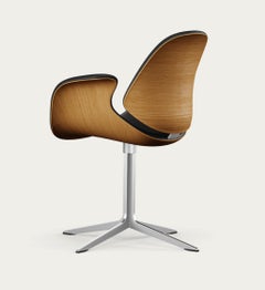 Salto and Sigsgaard Council Chair Wood:Oak Upholstery: Black For One Collection