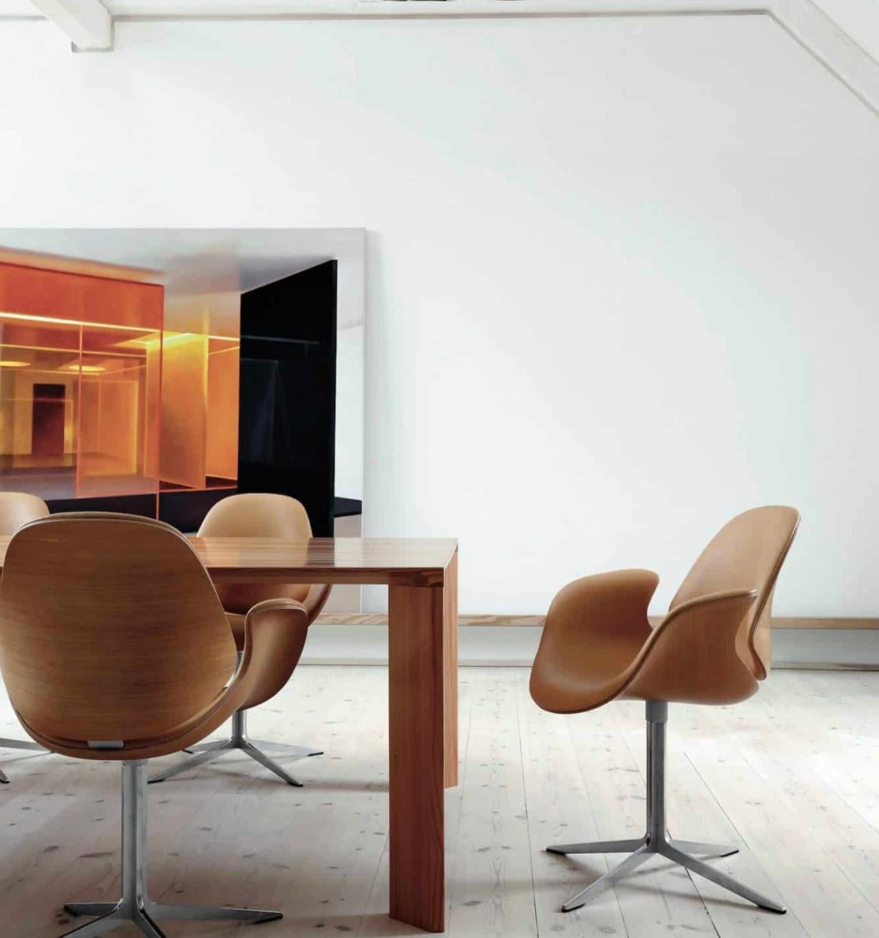 Salto and Sigsgaard Council Chair Wood:Oak Upholstery: Black For One Collection For Sale 13