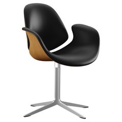 Salto and Sigsgaard Council Chair Wood:Oak Upholstery: Black For One Collection