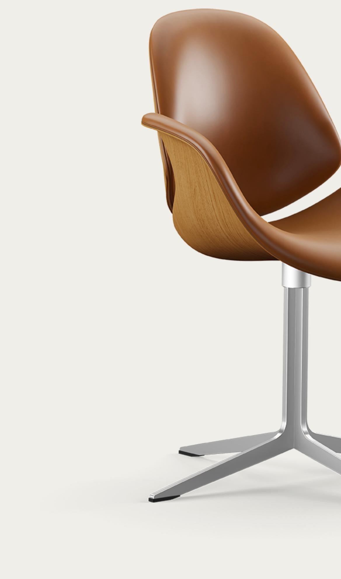 Salto and Sigsgaard Council Chair Wood:Oak Upholstery: Cognac For One Collection For Sale 4