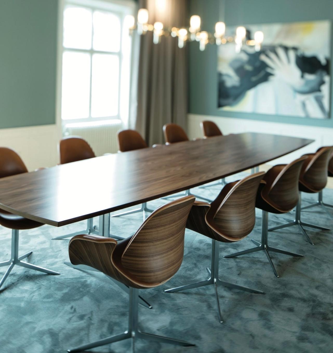 Salto and Sigsgaard Council Chair Wood:Oak Upholstery: Cognac For One Collection For Sale 9