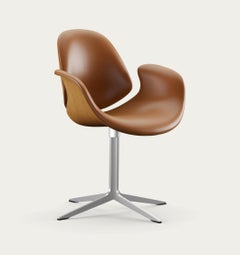 Sedia Councill di Salto e Sigsgaard Wood:Oak Tappezzeria: Cognac For One Collection