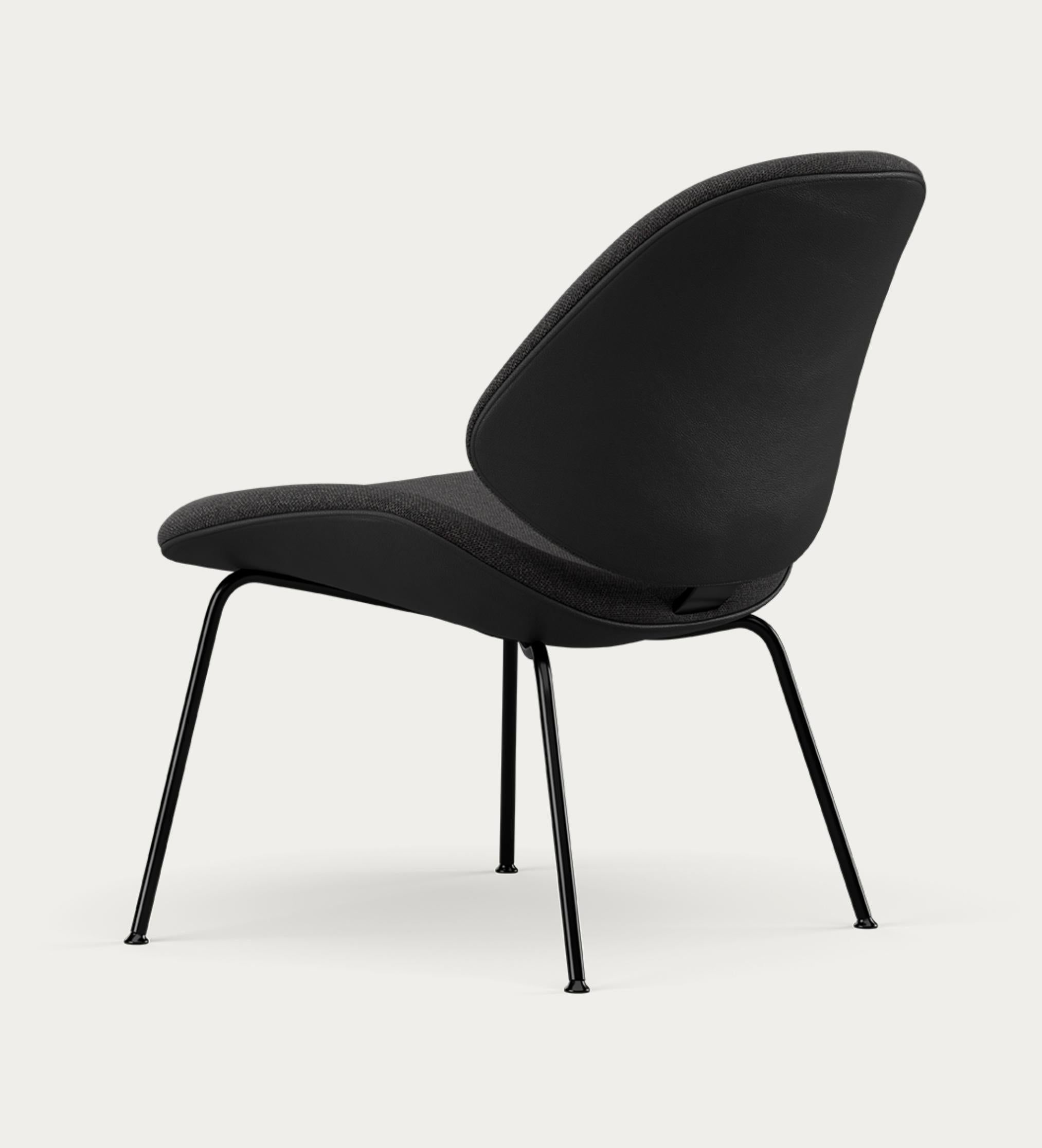 Salto and Sigsgaard Council Family Lounge Chair Legs: Black, Duo Upholstery: Front: Re-wool 198 + Back: Prestige Black
 For One Collection 

The Council Family Lounge Chair is the ideal seating option for relaxed furnishing, whether in a