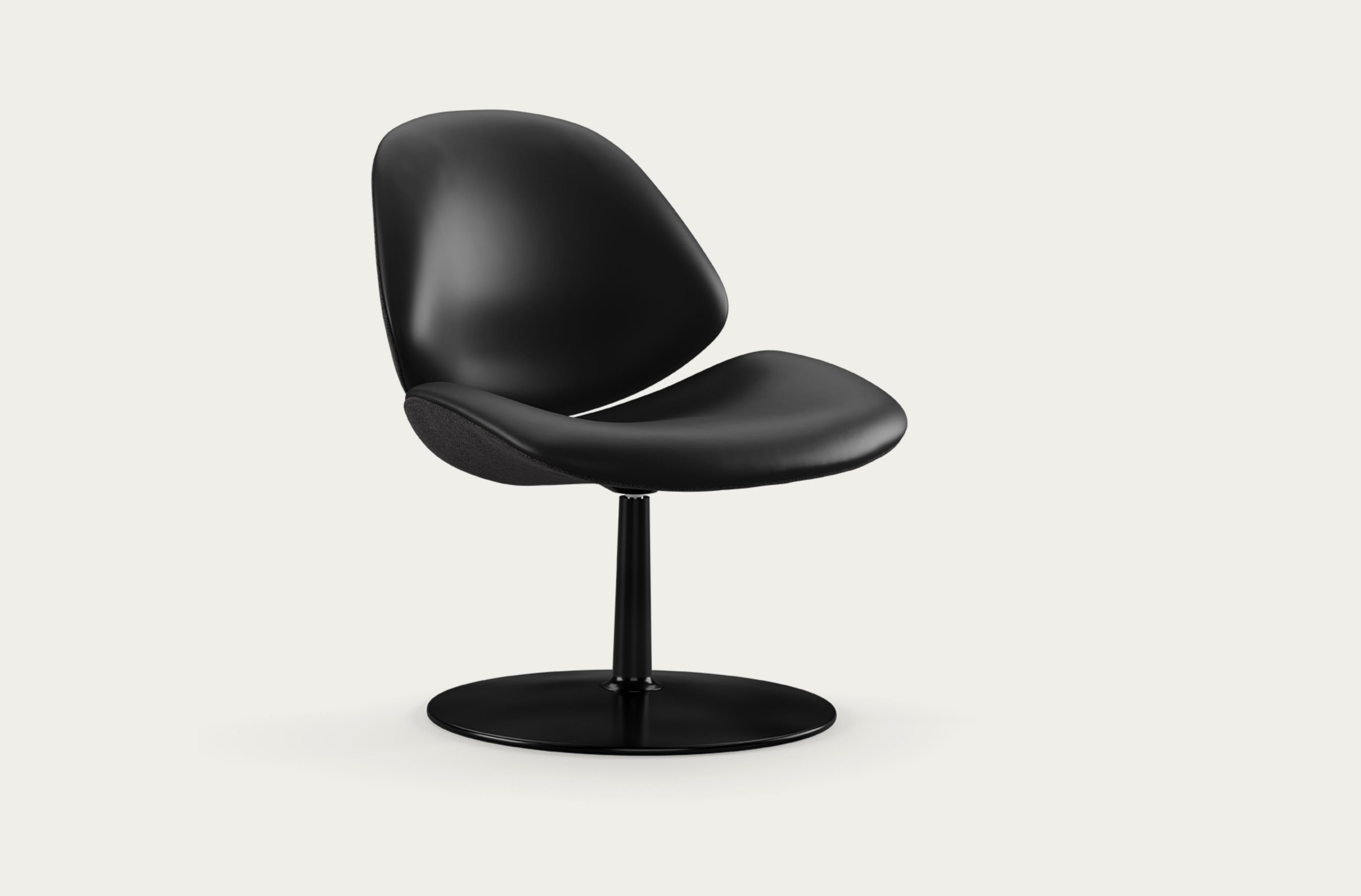 Salto and Sigsgaard Council Family Lounge Chair Legs: Black, Duo Upholstery: Front: Nevada Black + Back: Re-wool 198
 For One Collection 

Like the other chairs in the Council Family Series, the lounge version is designed with a consideration for