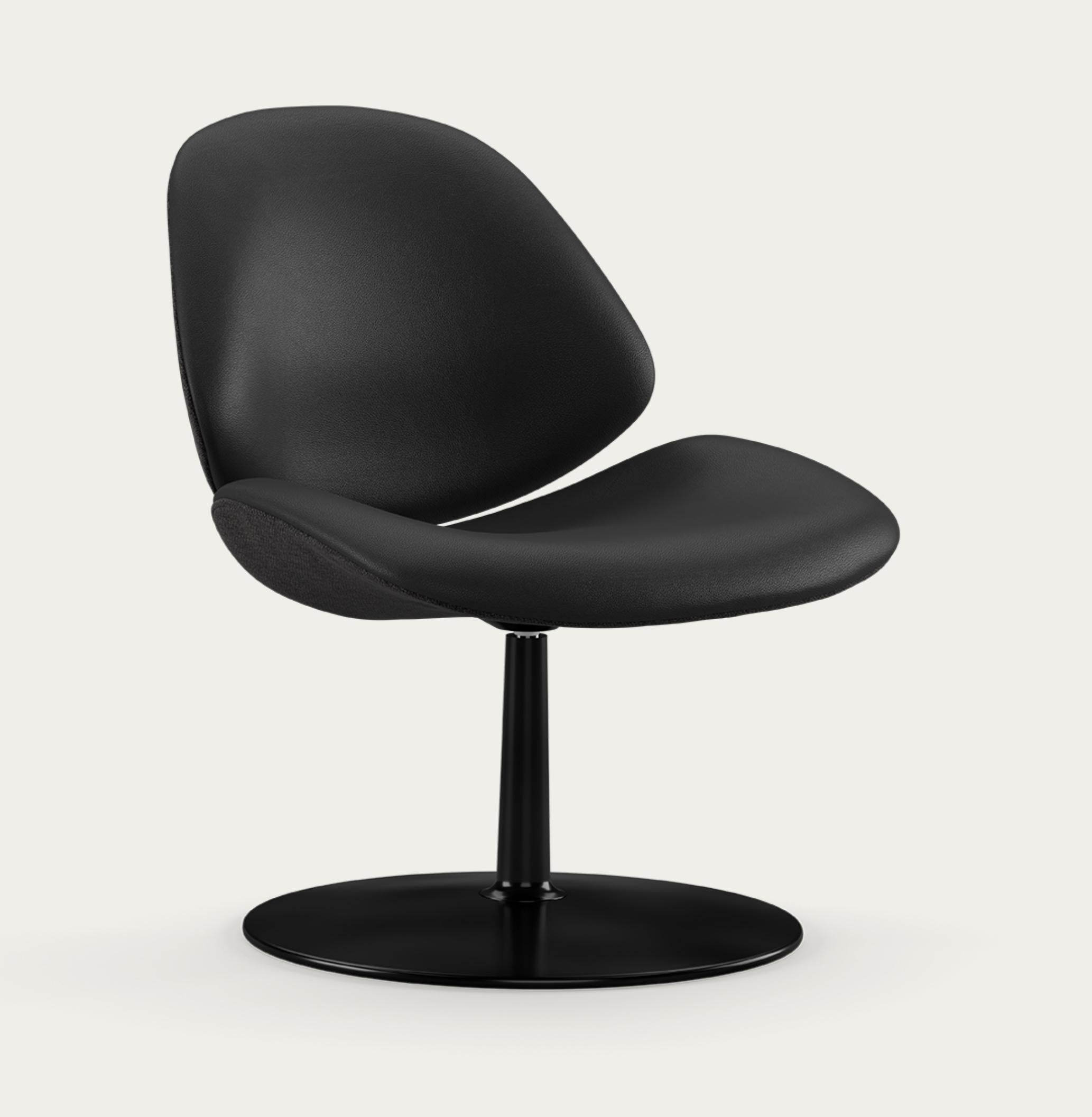 Salto and Sigsgaard Council Family Lounge Chair Legs: Black, Duo Upholstery: Front: Prestige Black + Back: Re-wool 198
 For One Collection 

Like the other chairs in the Council Family Series, the lounge version is designed with a consideration for