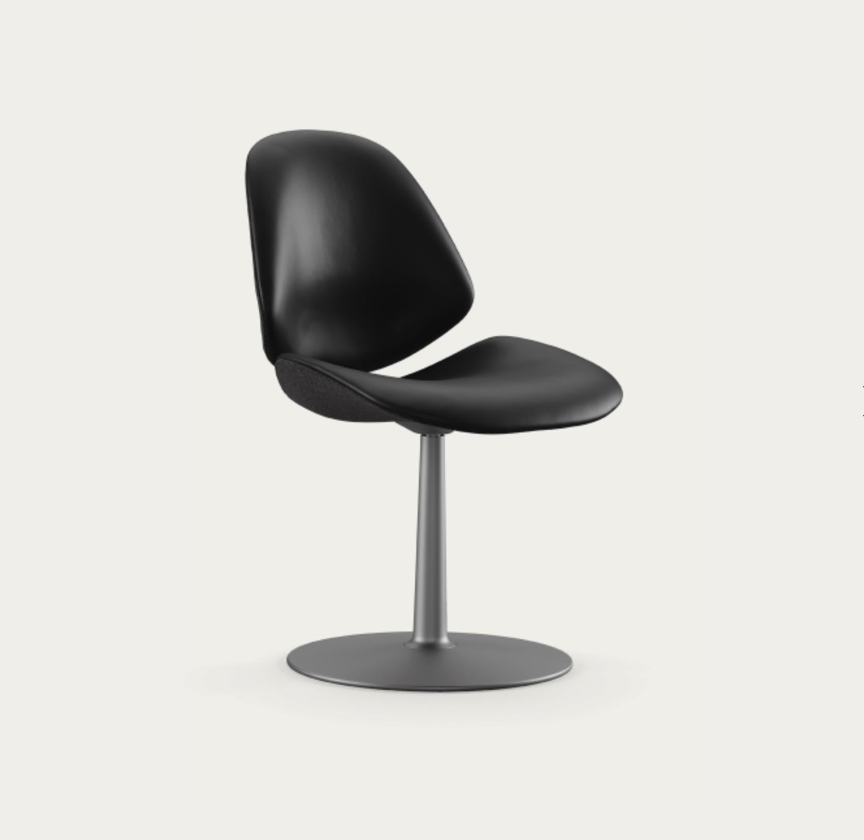 Salto and Sigsgaard Council Family Salon Chair Base: Graphite, Duo Upholstery: Front: Nevada Black + Back: re-Wool 198  For One Collection

Discover the Council Salon Chair Swivel Base, the perfect seating solution for meeting, dining or waiting