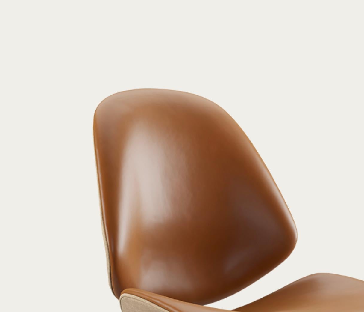 Salto and Sigsgaard Council Family Salon Chair Nevada Cognac For One Collection For Sale 4