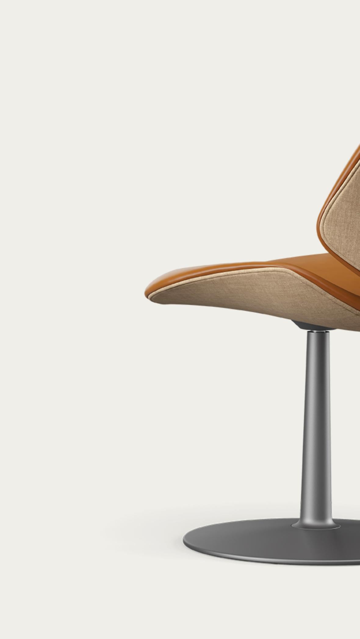 European Salto and Sigsgaard Council Family Salon Chair Nevada Cognac For One Collection For Sale