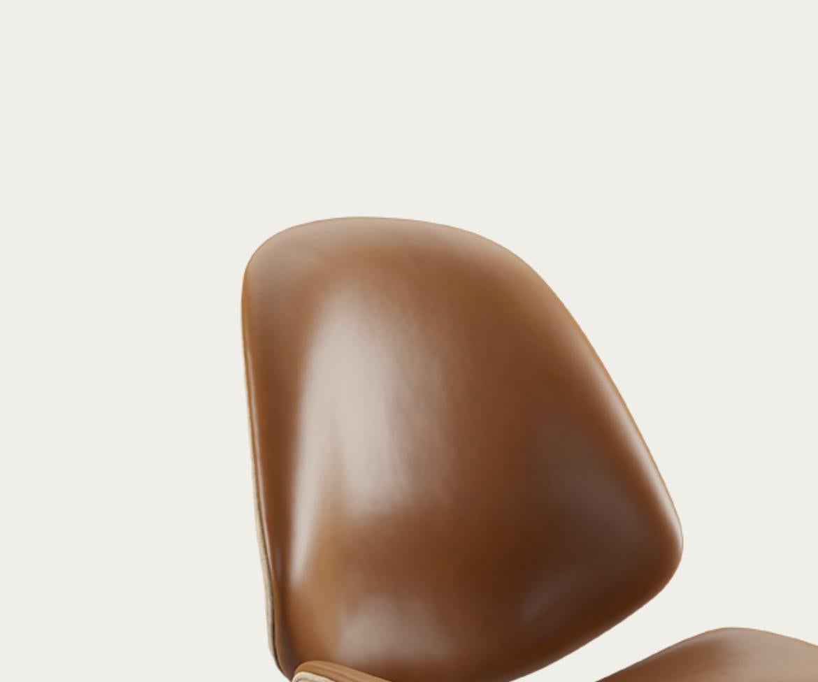 Salto and Sigsgaard Council Family Salon Chair Nevada Cognac For One Collection In New Condition For Sale In Barcelona, Barcelona