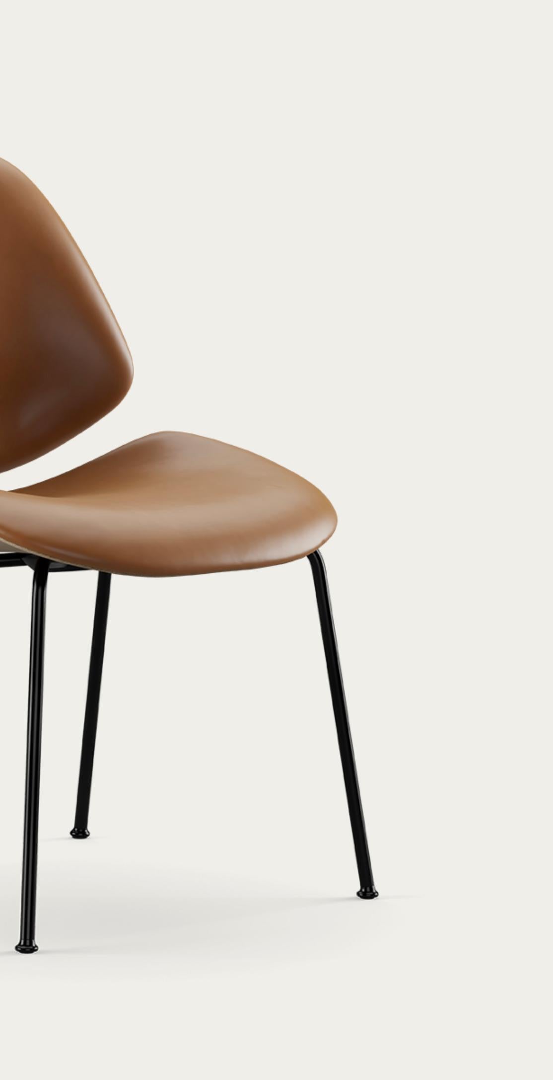 Contemporary Salto and Sigsgaard Council Family Salon Chair Nevada Cognac For One Collection For Sale