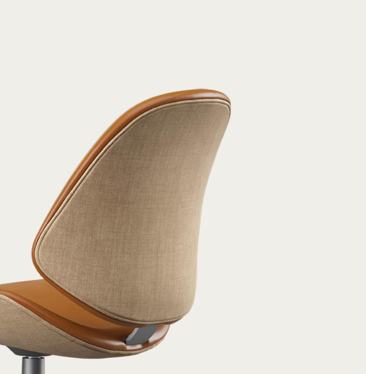 Contemporary Salto and Sigsgaard Council Family Salon Chair Nevada Cognac For One Collection For Sale