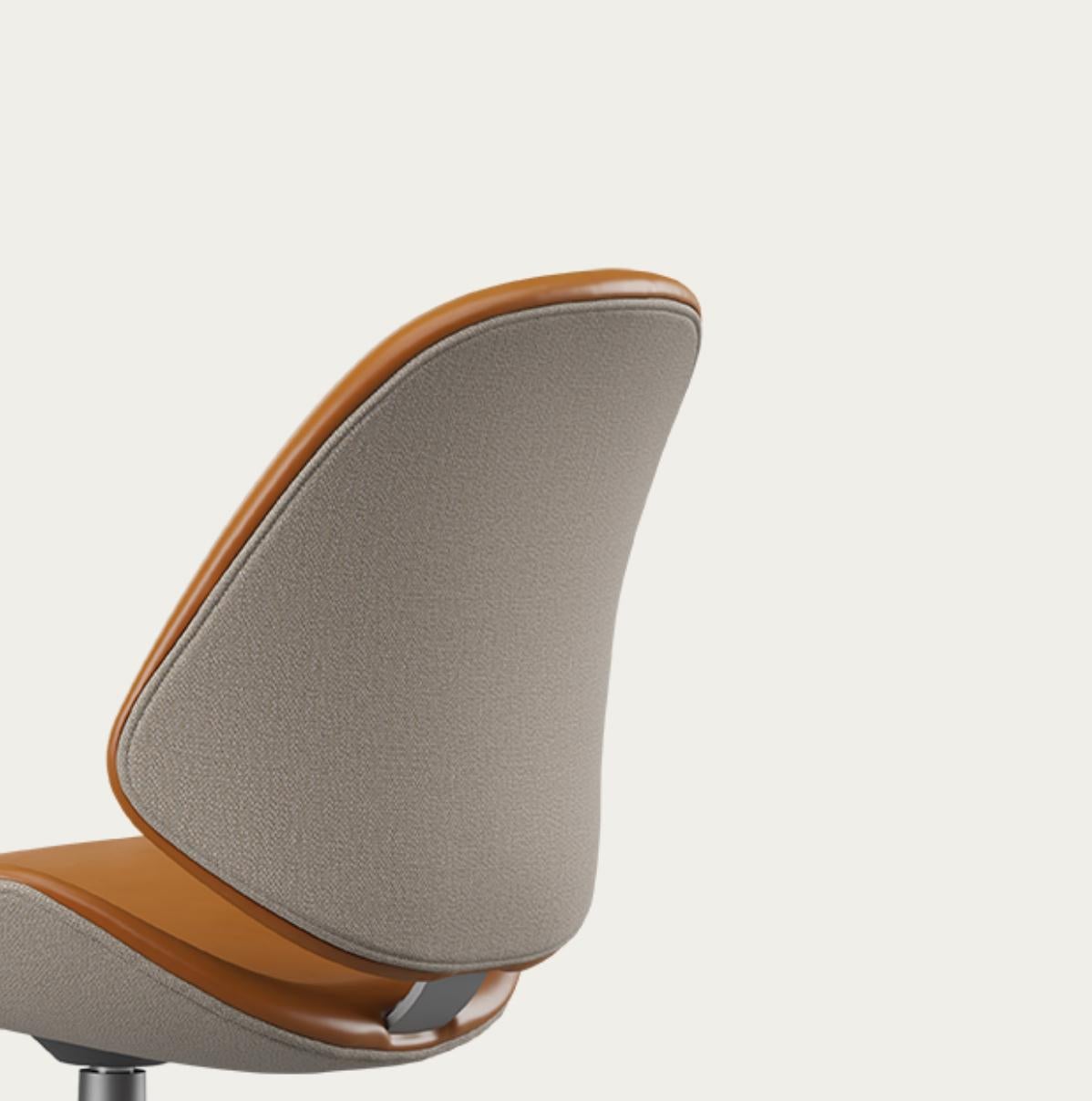 Contemporary Salto and Sigsgaard Council Family Salon Chair Nevada Cognac For One Collection For Sale
