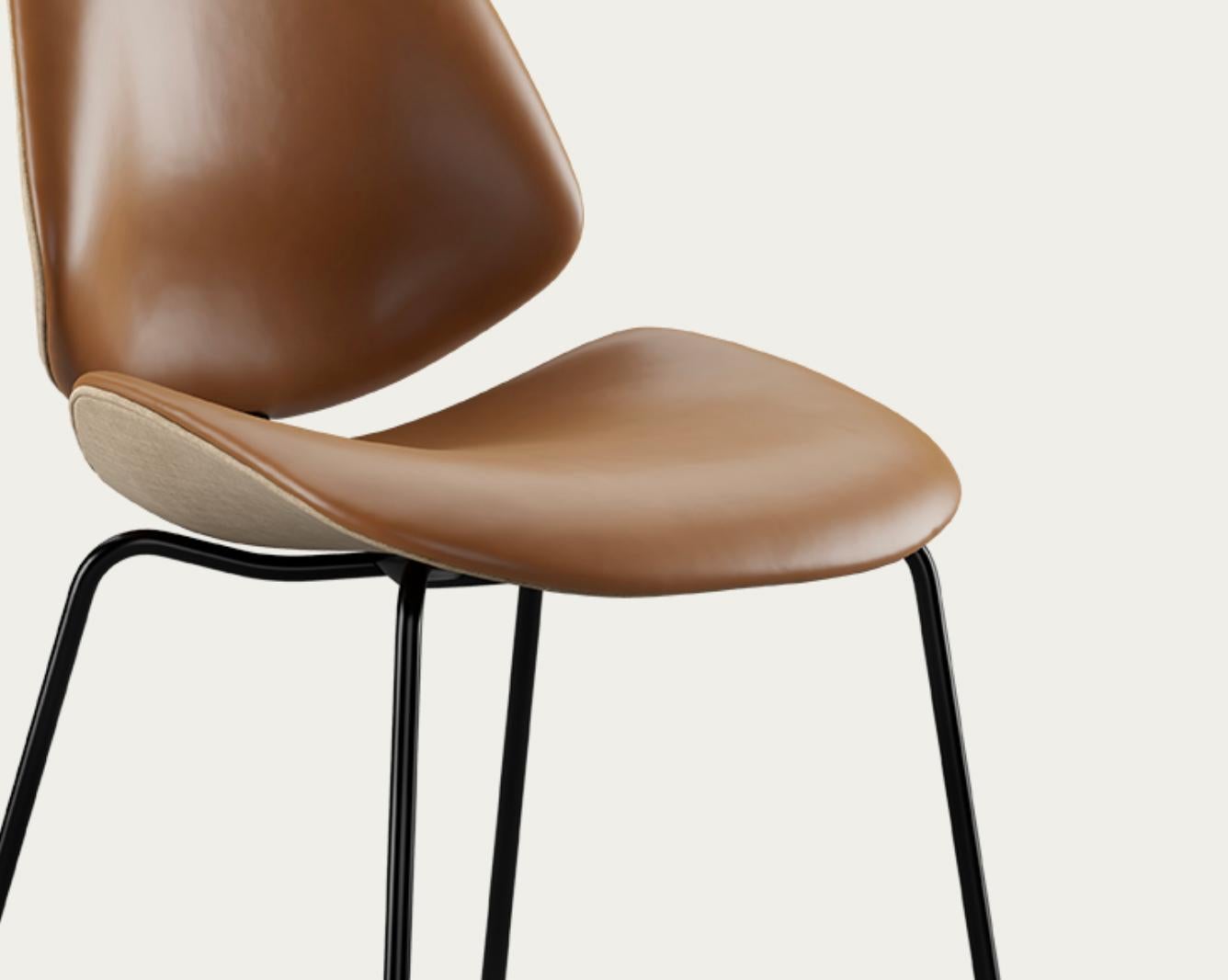 Salto and Sigsgaard Council Family Salon Chair Nevada Cognac For One Collection For Sale 2