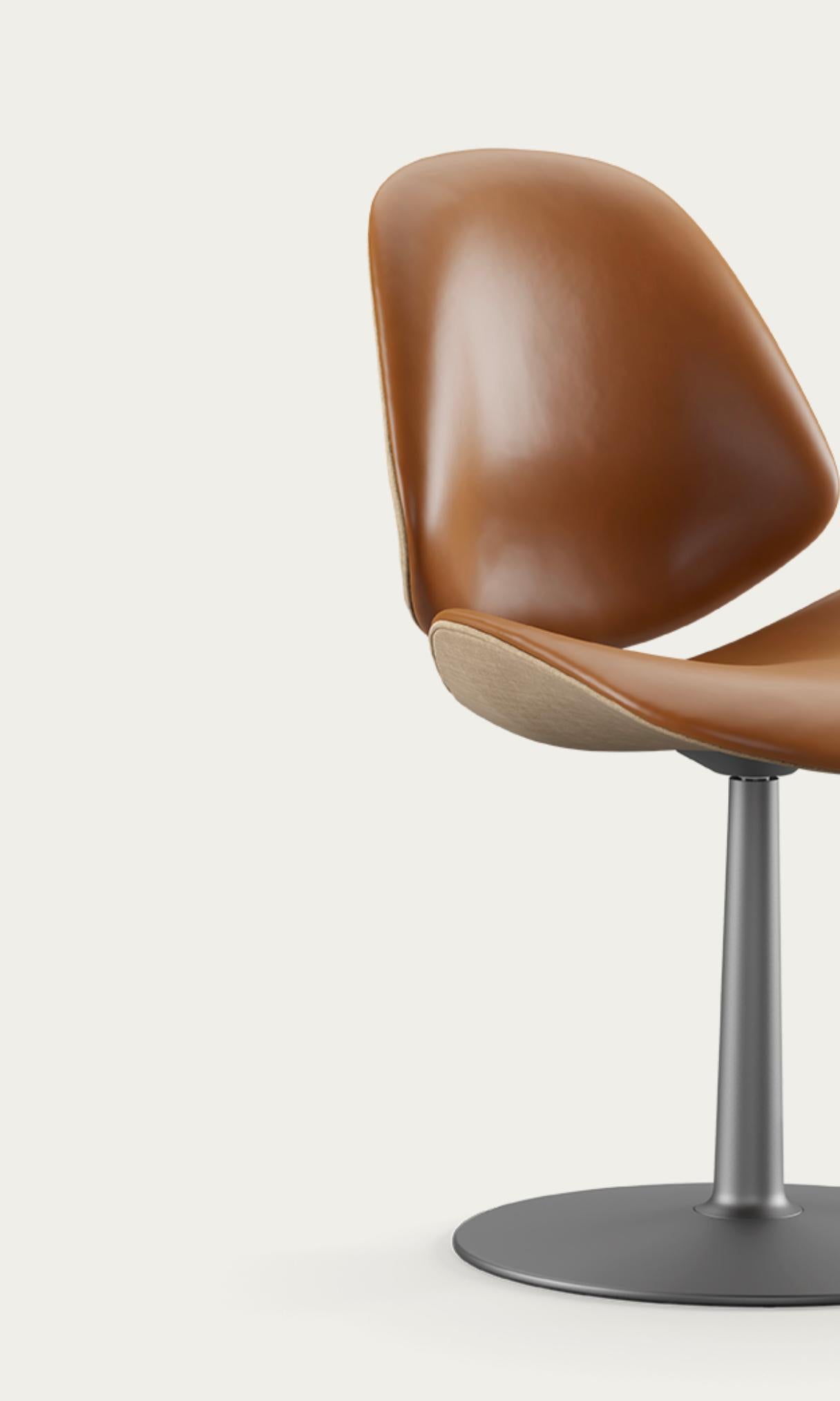 Salto and Sigsgaard Council Family Salon Chair Nevada Cognac For One Collection For Sale 2