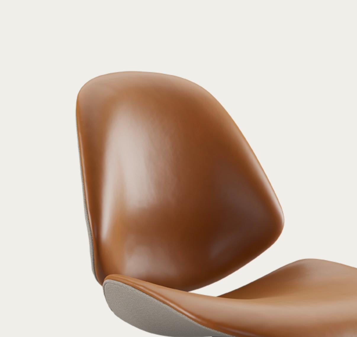 Salto and Sigsgaard Council Family Salon Chair Nevada Cognac For One Collection For Sale 2