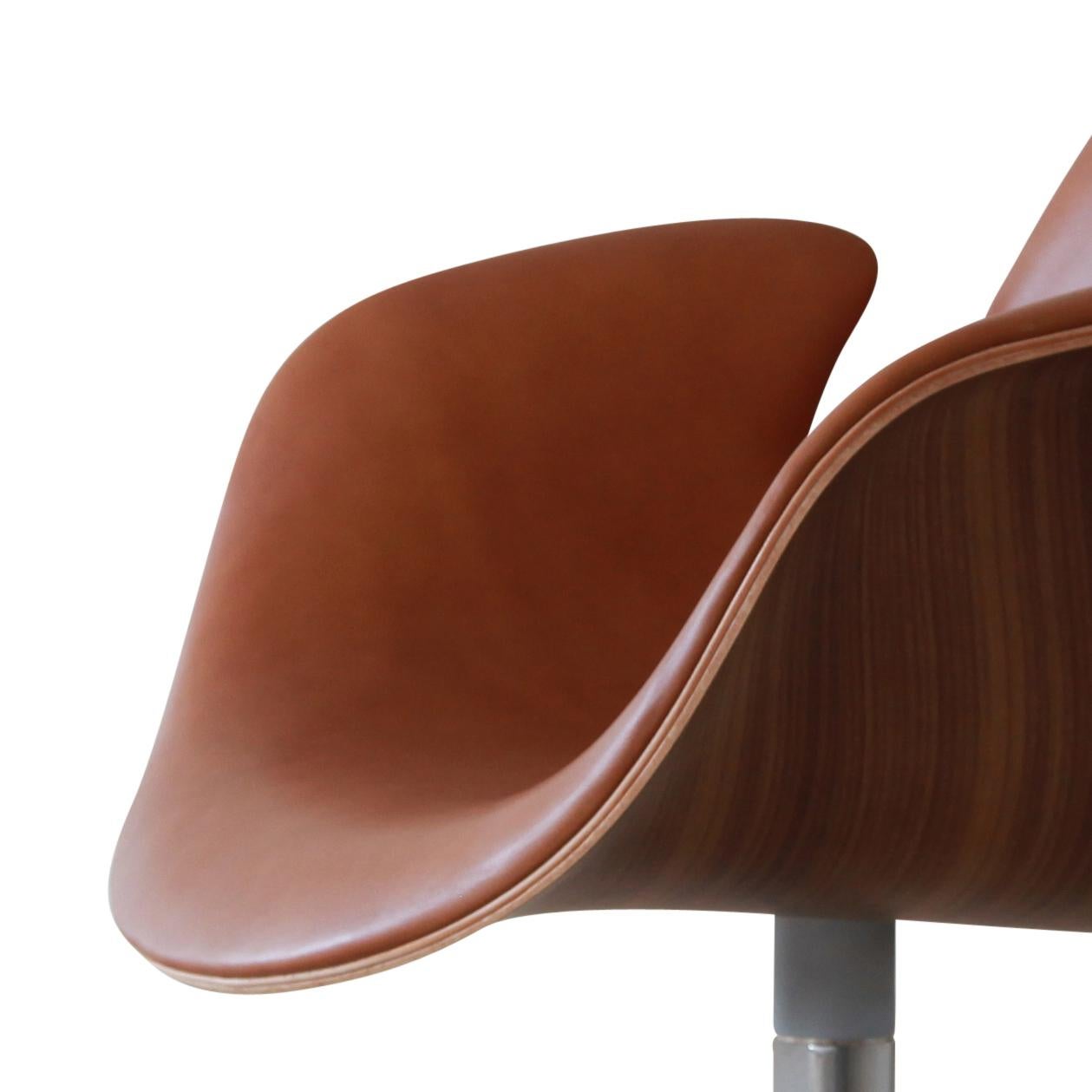 Mid-Century Modern Salto and Thomas Sigsgaard, KT 8013 Leather Council Chair by One Collection