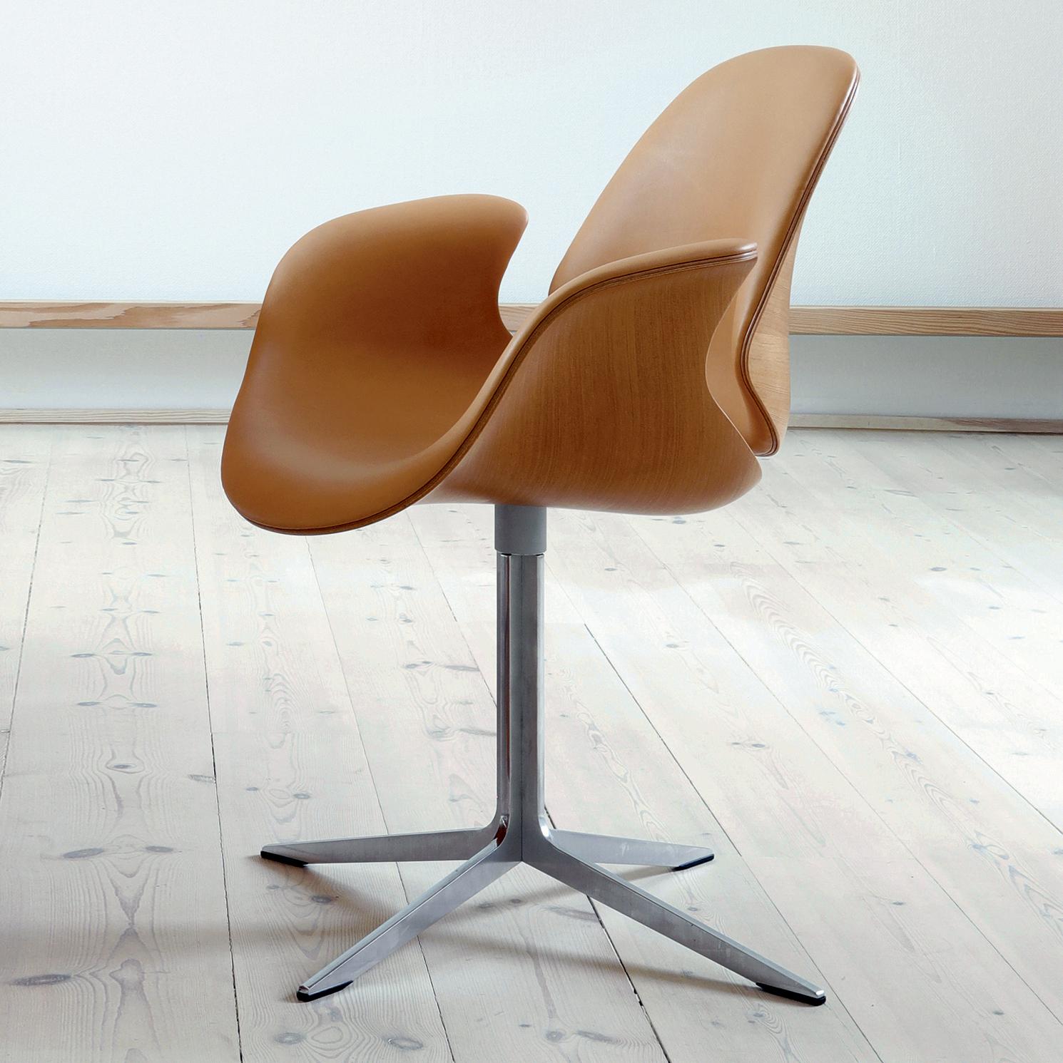 Mid-Century Modern Salto and Thomas Sigsgaard, KT 8013 Leather Council Chair by One Collection