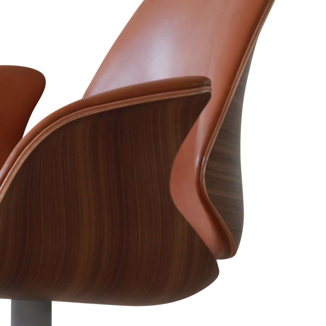 American Salto and Thomas Sigsgaard, KT 8013 Leather Council Chair by One Collection For Sale