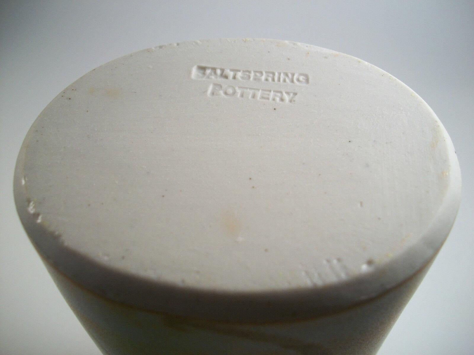 SALTSPRING POTTERY - Studio Pottery Stoneware Vase - Canada - Late 20th Century For Sale 5