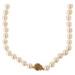 Collier de perles de culture d'eau salée 29".