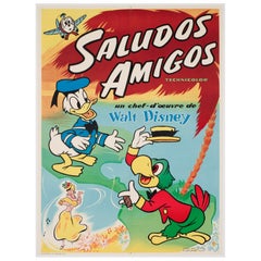 Saludos Amigos c1950 French Moyenne Film Poster