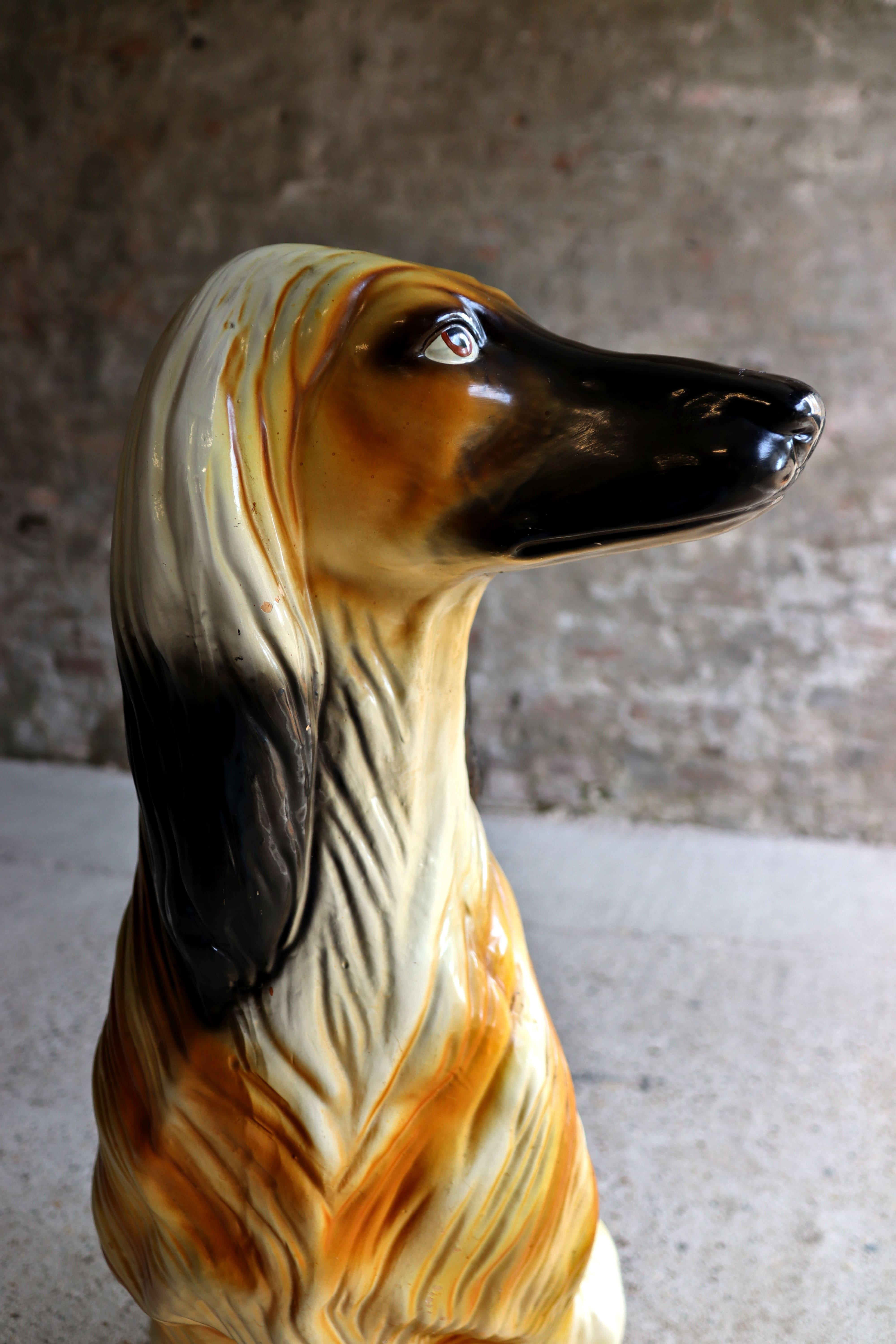 Saluki Windhund - Keramik - Statue - 1980er Jahre im Angebot 6